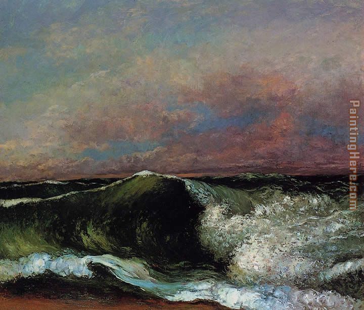 The Wave 6 painting - Gustave Courbet The Wave 6 art painting